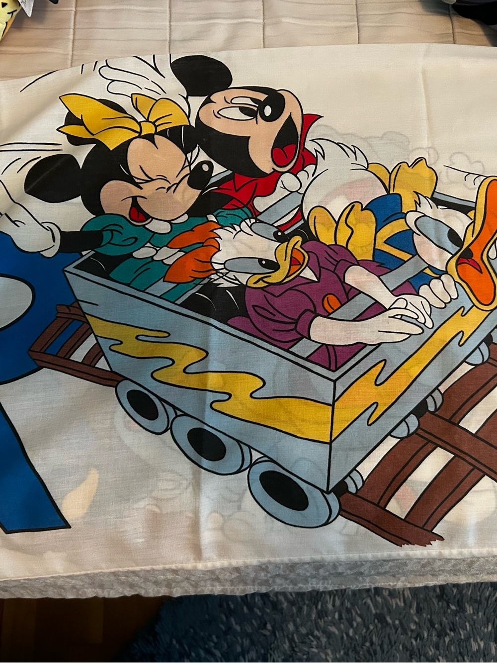 Vintage 1970’s Disney pillowcases Featuring Mickey, Minnie, Donald & Daisy